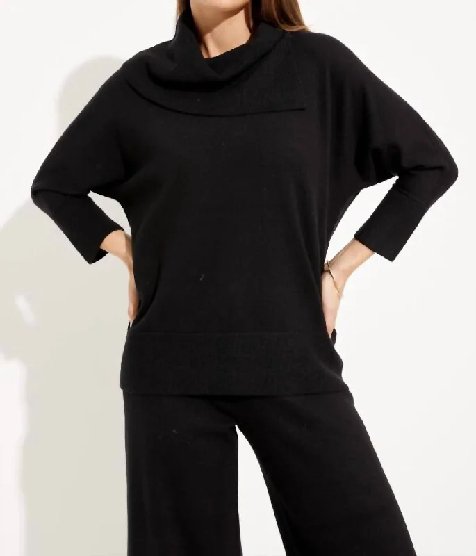 Asymmetrical Sweater In Black