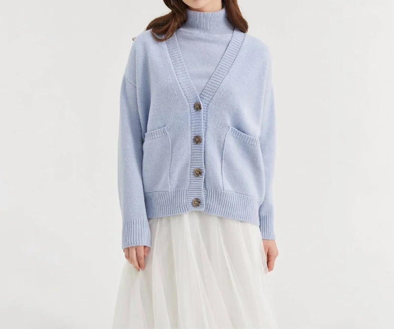 Delfina Cardigan In Azzuro Nuvola