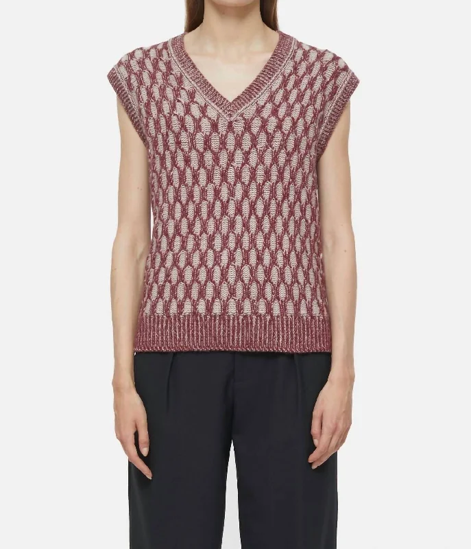 Gilet Knit Waistcoat In Jam