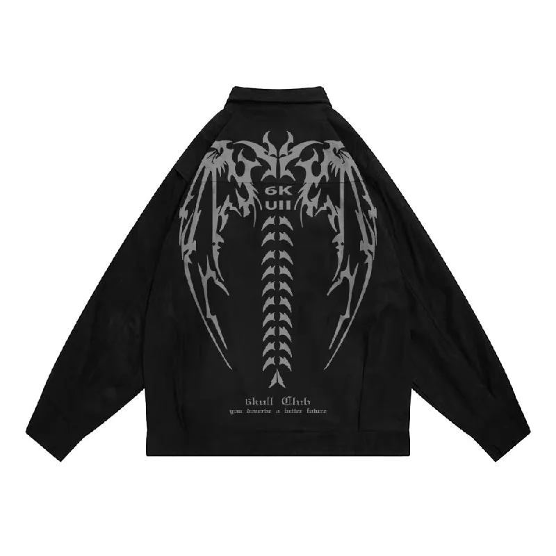 6Kull Suede bone wing FW24 Jacket