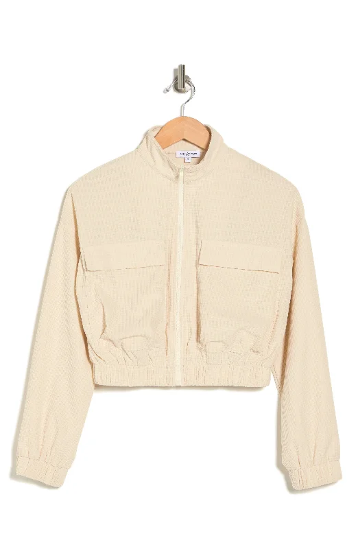 AREA STARS Waffle Knit Crop Jacket