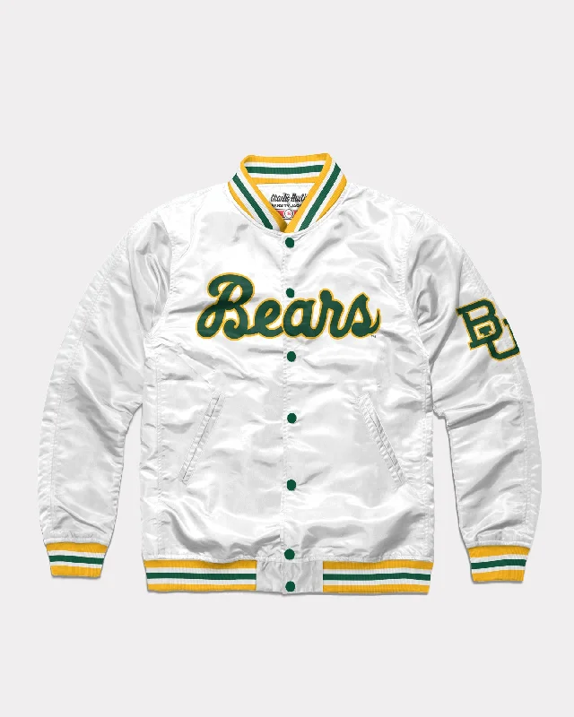 Baylor Bears White Varsity Jacket