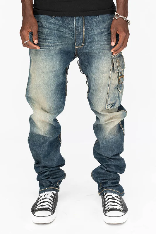 MENS TECHNIQUE CARGO PANTS IN G DARK BLUE