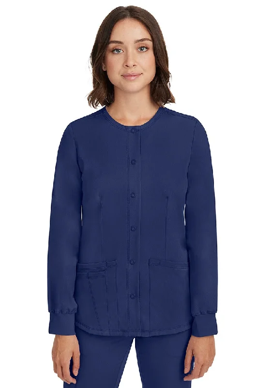 HH-Works Women's Megan Snap Front Scrub Jacket | Navy