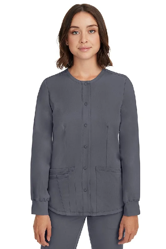 HH-Works Women's Megan Snap Front Scrub Jacket | Pewter