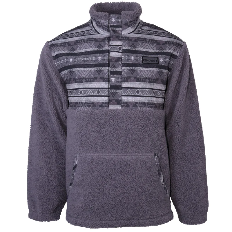 "Hooey Sherpa Fleece Pullover" Dark Charcoal /Grey Serape