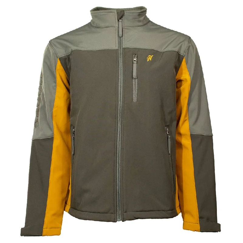 "Hooey Softshell Jacket" Brown w/Mustard Accents