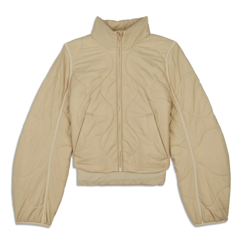 Quilted Light Insulation Cropped Jacket - Resale