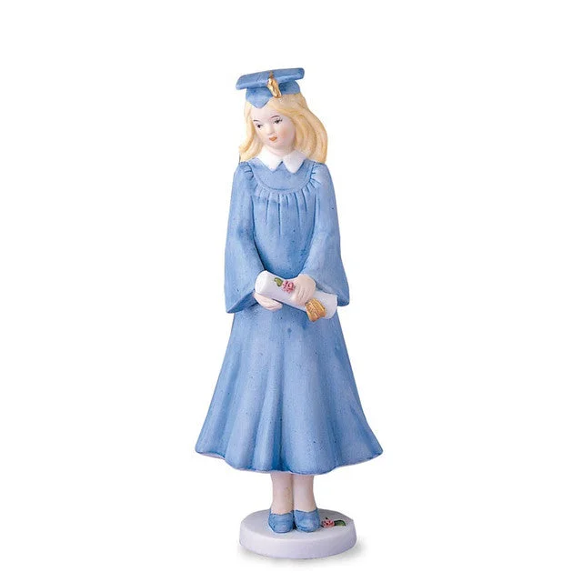 Enesco Growing Up Girls Collection Blonde Graduate Figurine