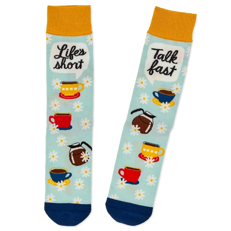 Hallmark Gilmore Girls Life's Short, Talk Fast Crew Socks