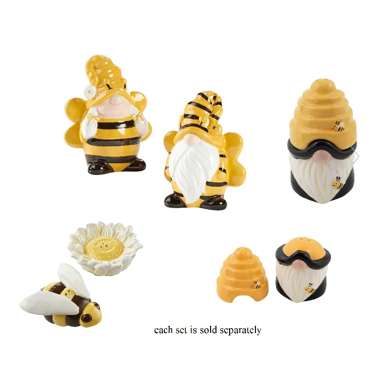 Honey Bee Gnome Salt & Pepper Shakers