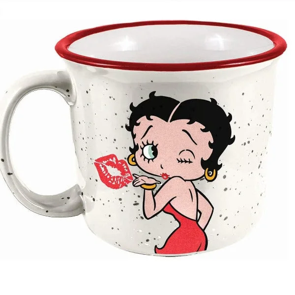 Betty Boop Throwing a Kiss Ceramic Camper Mug