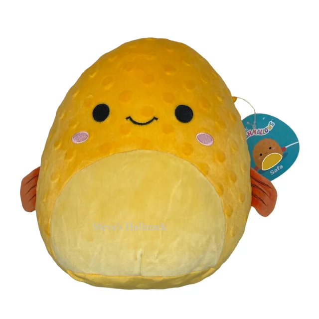 Squishmallow Safa the Porcupine Orange Puffer Fish 5" Stuffed Plush by Kelly Toy