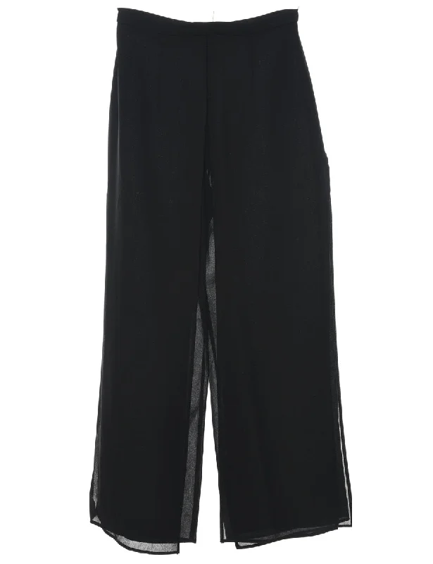 Classic Black Casual Trousers - W28 L2