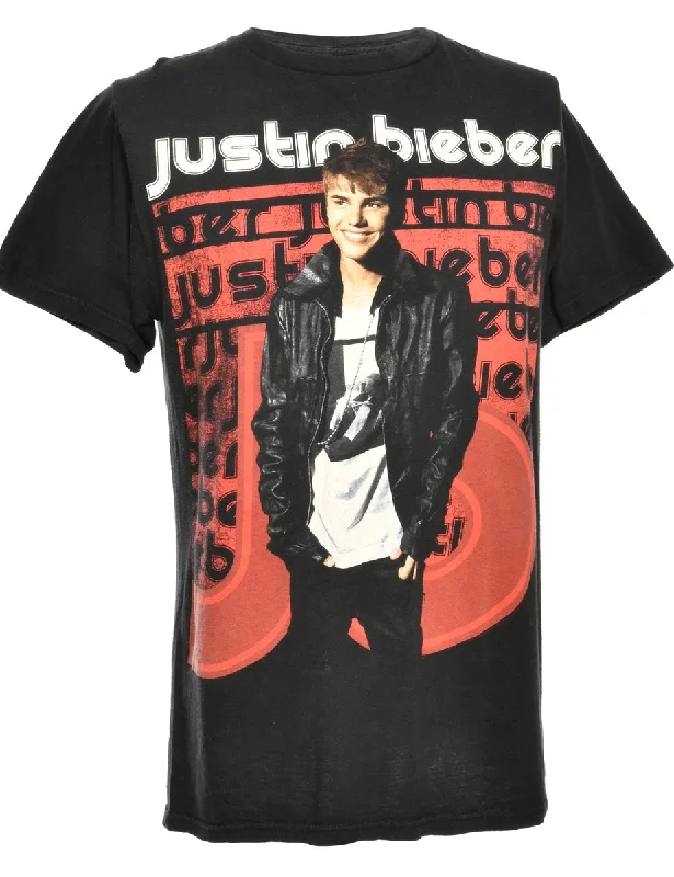 Justin Bieber Black Band T-shirt - L