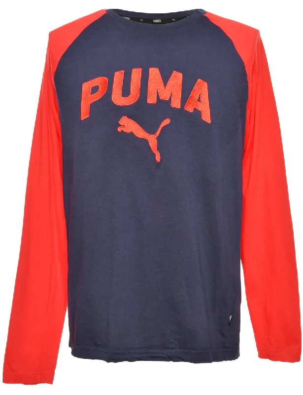 Navy Puma Printed T-shirt - M