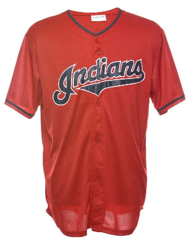 Navy & Red #35 Indians Jersey - XL