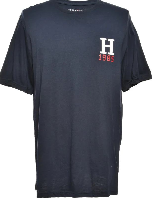 Navy Tommy Hilfiger Printed T-shirt - M