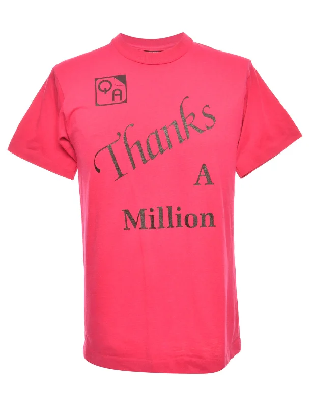 Pink Printed T-shirt - L