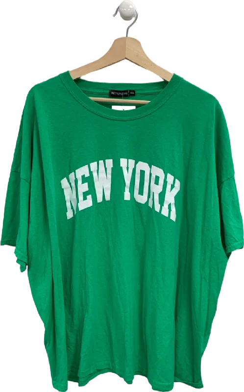 Pretty Little Thing Green New York T-Shirt UK XXXL