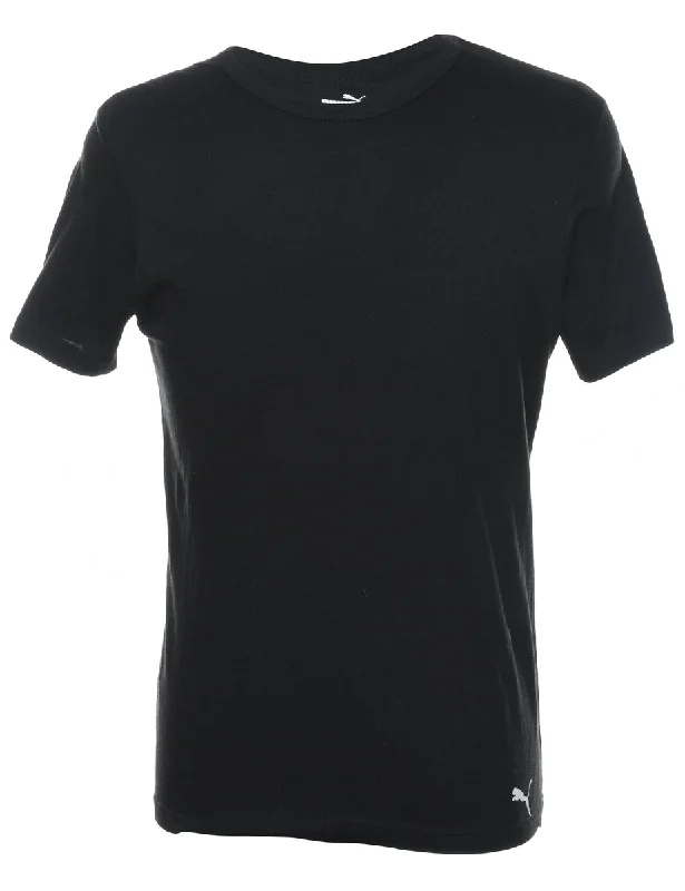 Puma Classic Black Plain T-shirt - M