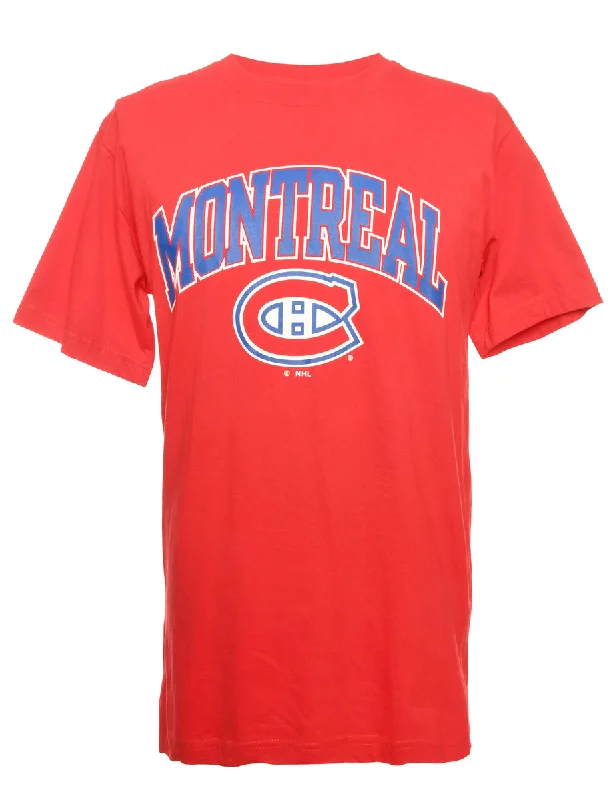 Red Ice Hockey Montreal Printed T-shirt - M