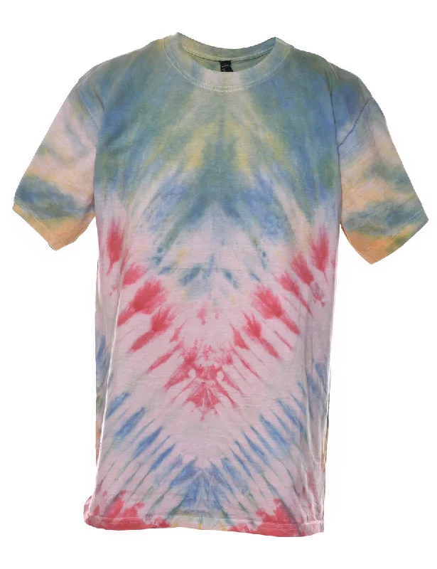 Tie Dye Design Multi-Colour T-Shirt - M