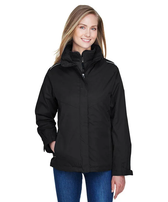 78205 - Core 365 Ladies Region 3-in-1 Jacket with Fleece Liner | Black