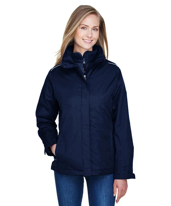 78205 - Core 365 Ladies Region 3-in-1 Jacket with Fleece Liner | Classic Navy