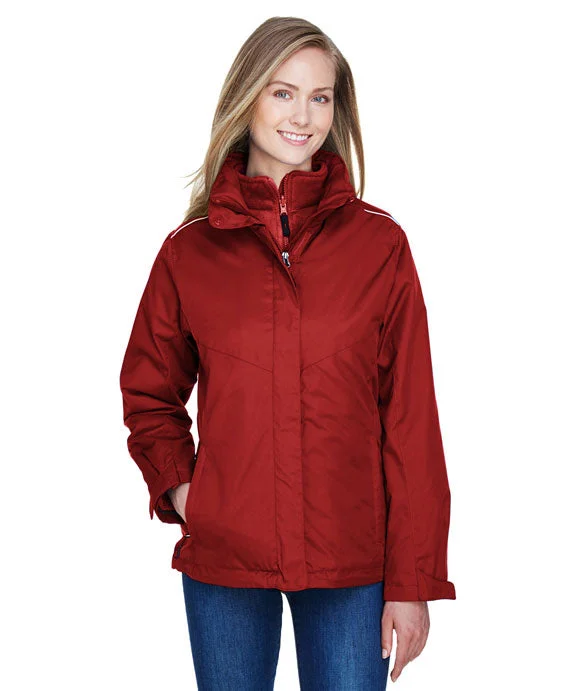 78205 - Core 365 Ladies Region 3-in-1 Jacket with Fleece Liner | Classic Red