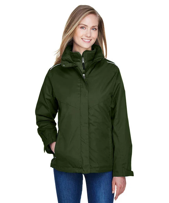 78205 - Core 365 Ladies Region 3-in-1 Jacket with Fleece Liner | Forest