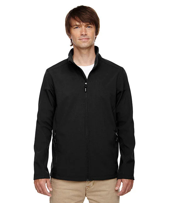 88184T - Core 365 Mens Tall Cruise Two-Layer Fleece Bonded Soft Shell Jacket | Black