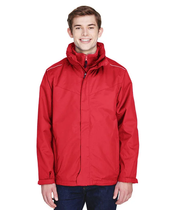 88205 - Core 365 Mens Region 3-in-1 Jacket with Fleece Liner | Classic Red