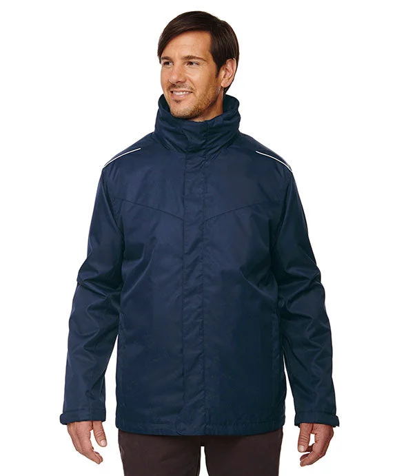 88205T - Core 365 Mens Tall Region 3-in-1 Jacket with Fleece Liner | Classic Navy