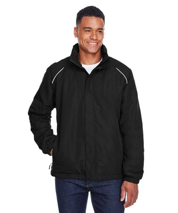 88224T - Core 365 Mens Tall Profile Fleece-Lined All-Season Jacket | Black