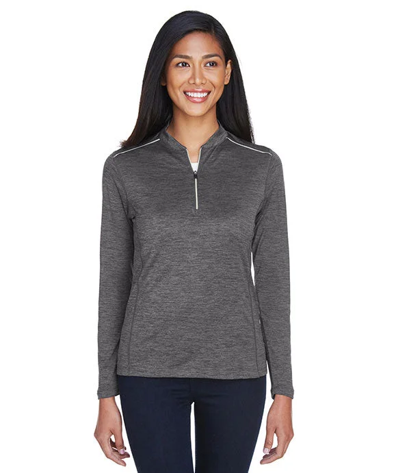 CE401W - Core 365 Ladies Kinetic Performance Quarter-Zip | Carbon/Black