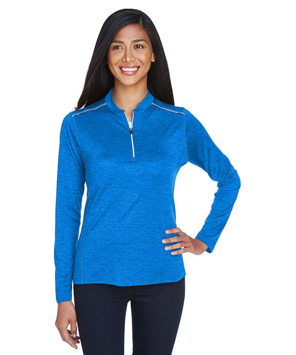 CE401W - Core 365 Ladies Kinetic Performance Quarter-Zip | True Royal/Carbon