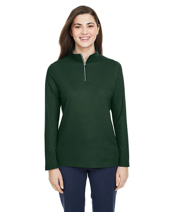 CE405W - Core 365 Ladies Fusion ChromaSoft™ Pique Quarter-Zip | Forest