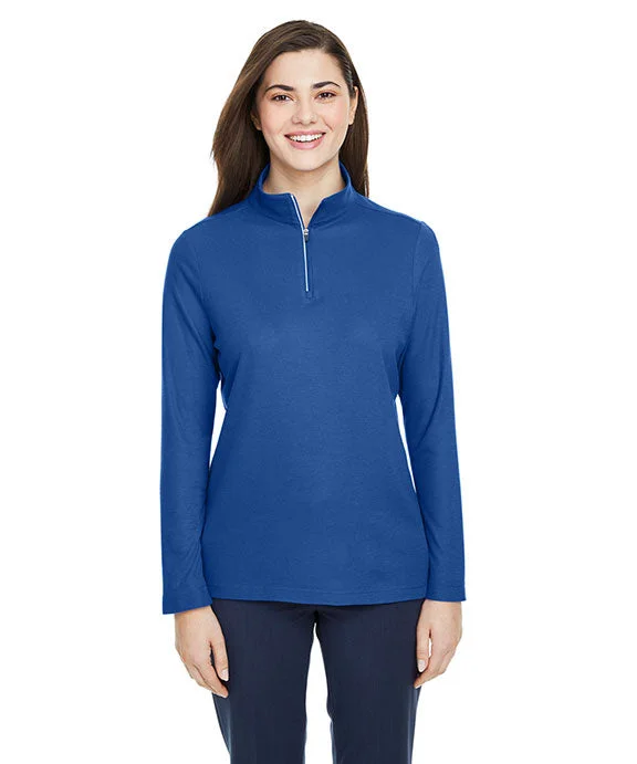 CE405W - Core 365 Ladies Fusion ChromaSoft™ Pique Quarter-Zip | True Royal