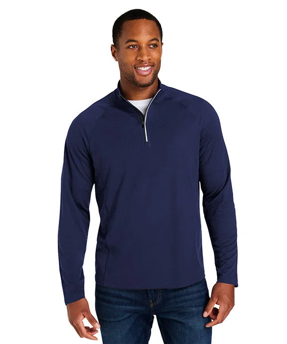 CE418 - Core 365 Mens Origin Performance Pique Quarter-Zip | Classic Navy/Carbon