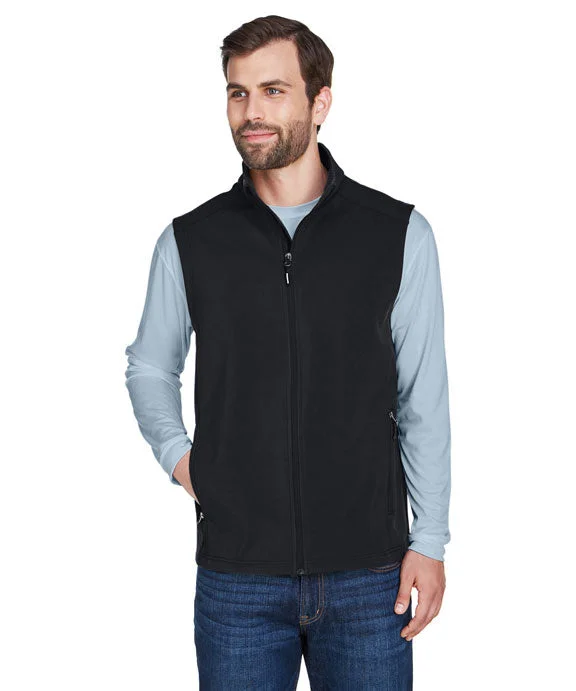 CE701 - Core 365 Mens Cruise Two-Layer Fleece Bonded Soft Shell Vest | Black