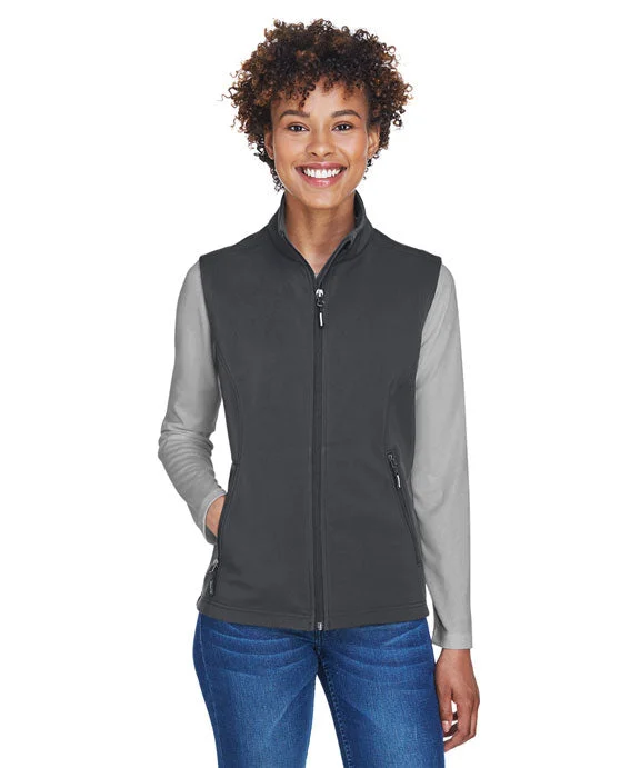 CE701W - Core 365 Ladies Cruise Two-Layer Fleece Bonded Soft Shell Vest | Carbon