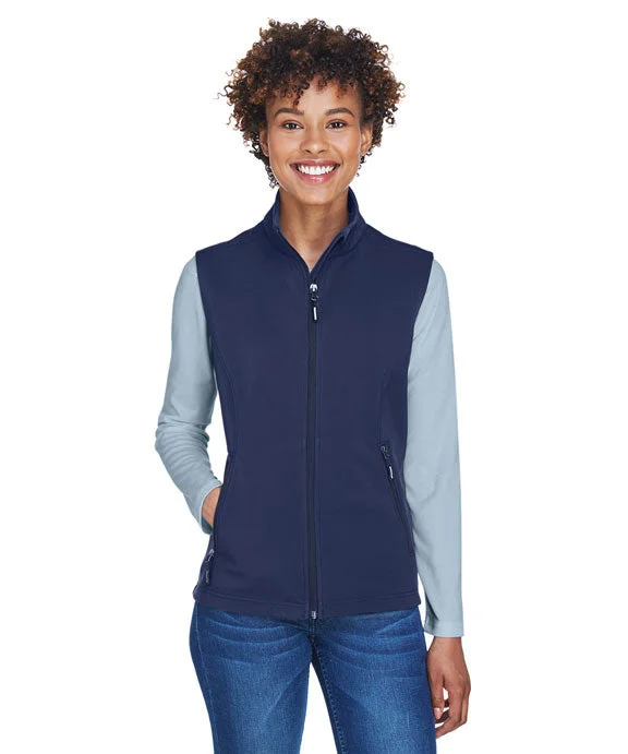 CE701W - Core 365 Ladies Cruise Two-Layer Fleece Bonded Soft Shell Vest | Classic Navy