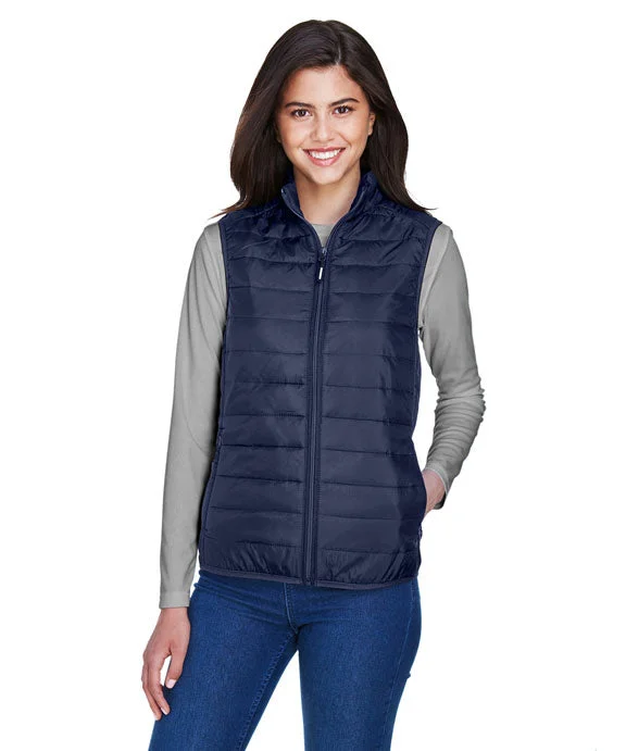 CE702W - Core 365 Ladies Prevail Packable Puffer Vest | Classic Navy