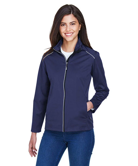 CE708W - Core 365 Ladies Techno Lite Three-Layer Knit Tech-Shell | Classic Navy