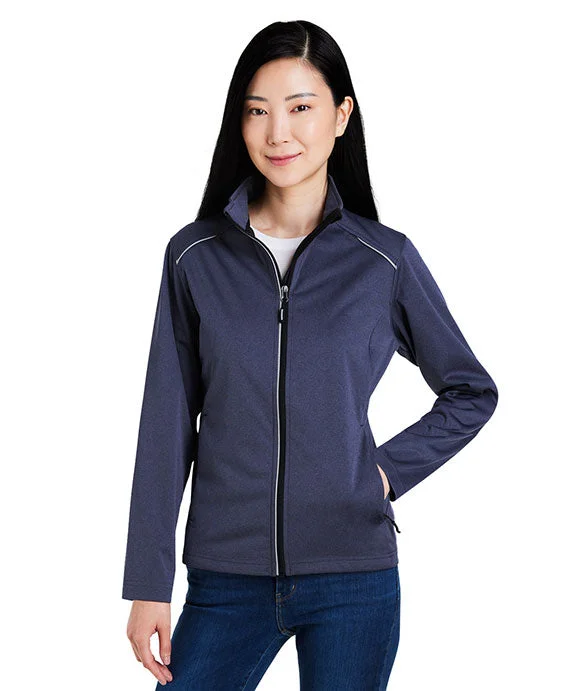 CE708W - Core 365 Ladies Techno Lite Three-Layer Knit Tech-Shell | Classic Navy Heather