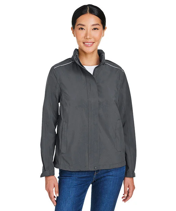 CE712W - Core 365 Ladies Packable Rain Jacket | Carbon