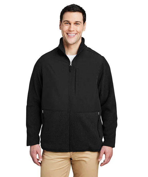 CE890 - Core 365 Mens Journey Summit Hybrid Full-Zip Jacket | Black/Black