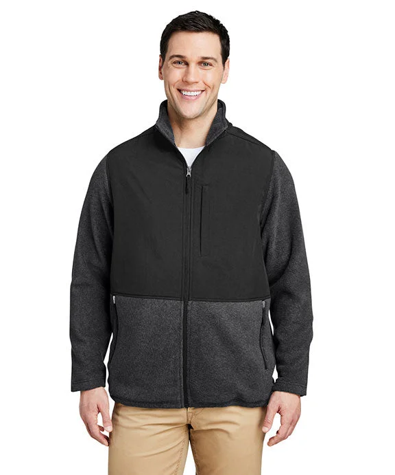 CE890 - Core 365 Mens Journey Summit Hybrid Full-Zip Jacket | Heather Charcoal/Black