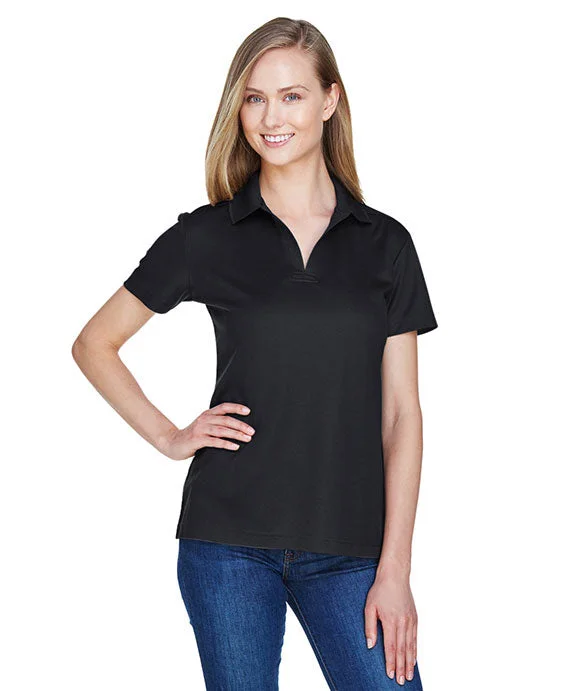 DG20W - Devon & Jones CrownLux Performance® Ladies Plaited Polo Shirt | Black